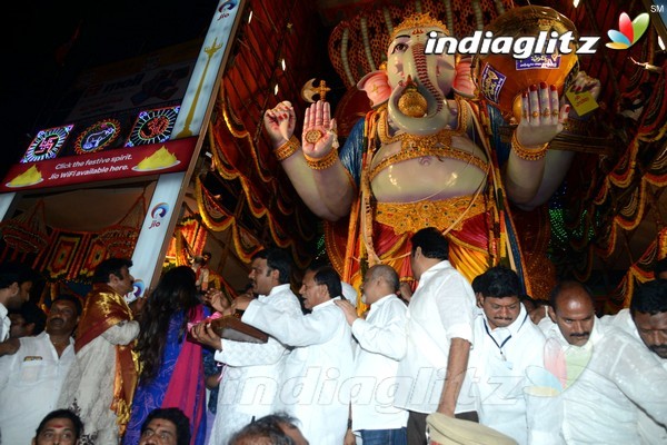 'Dictator' Song Launch At Khairatabad Ganesha Idol