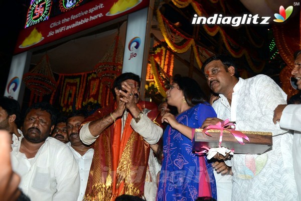 'Dictator' Song Launch At Khairatabad Ganesha Idol