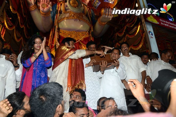 'Dictator' Song Launch At Khairatabad Ganesha Idol