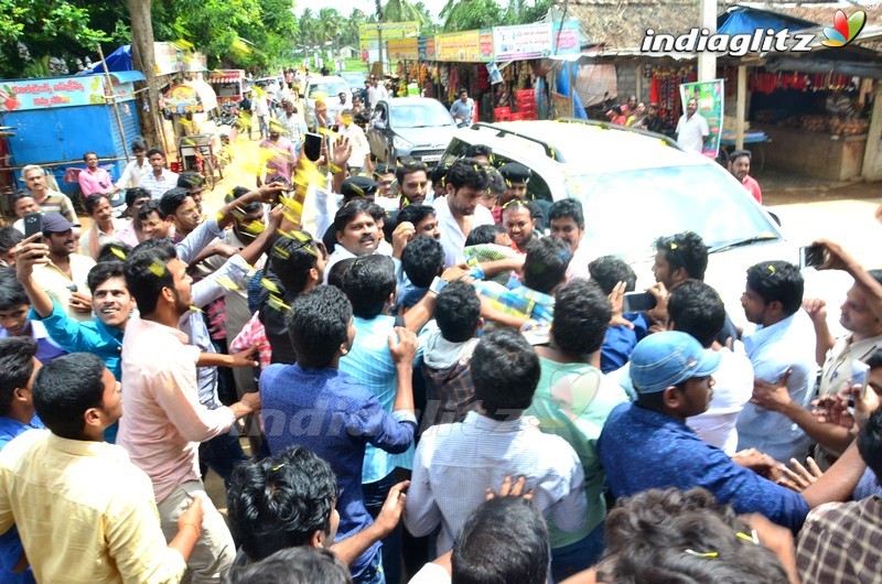 'Fidaa' Team At Sri Maddi Anjaneya Swamy Temple