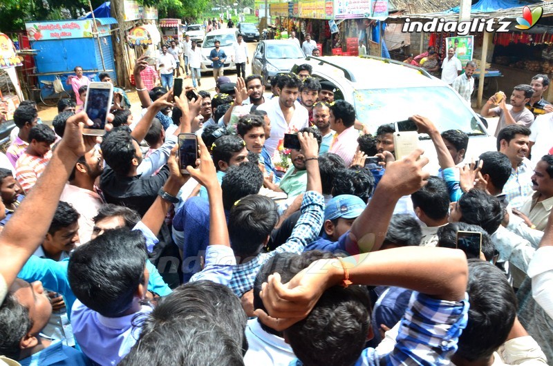 'Fidaa' Team At Sri Maddi Anjaneya Swamy Temple