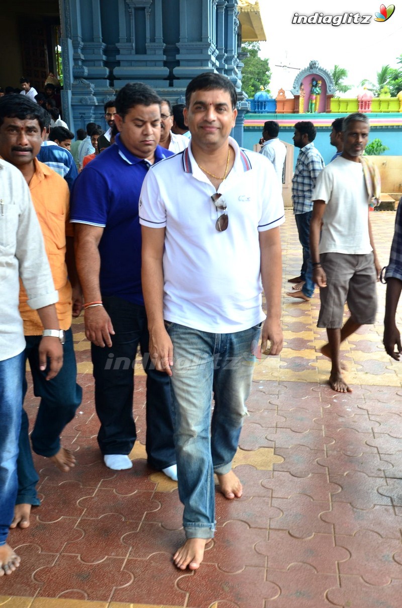 'Fidaa' Team At Sri Maddi Anjaneya Swamy Temple