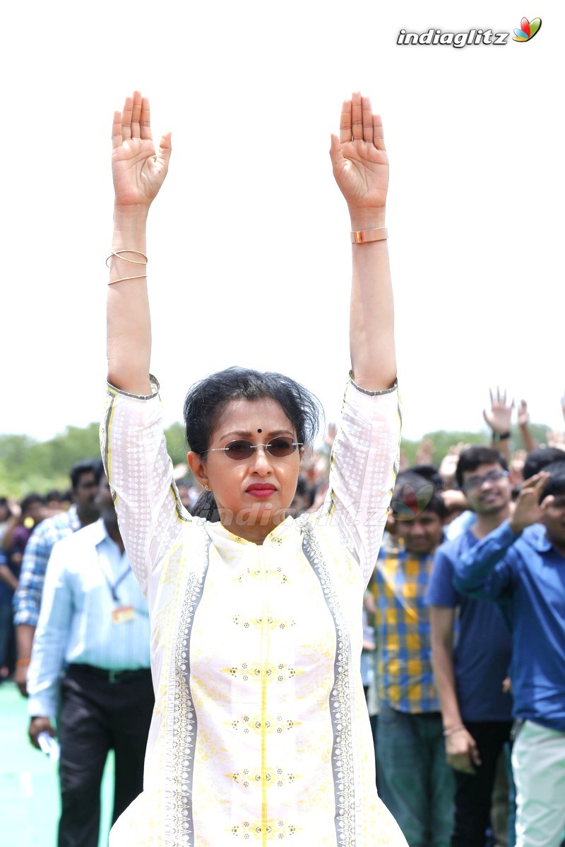 Actress Gouthami Youth Yoga At GITAM College , Hyd