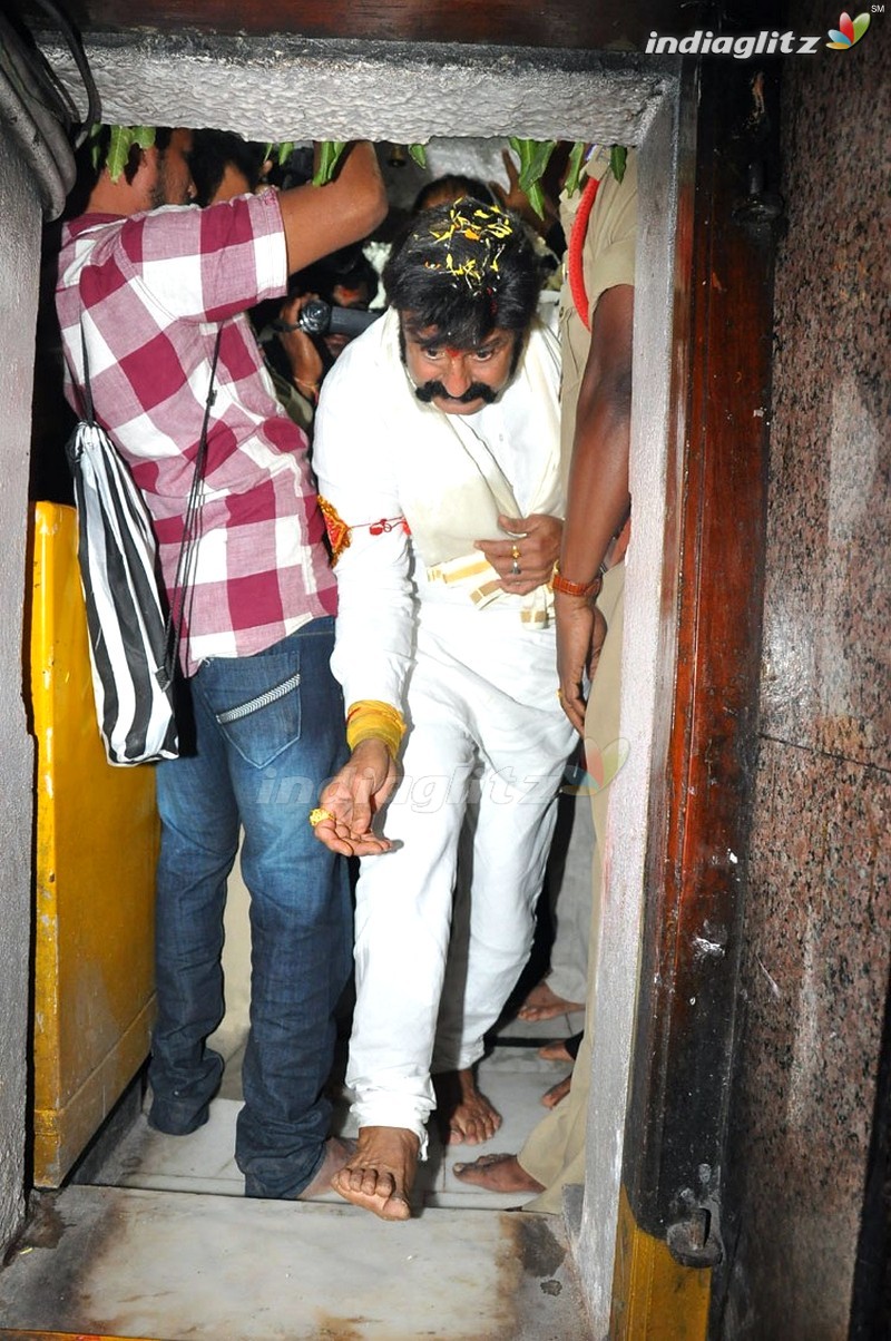 'Gautamiputra Satakarni' Team At Koti Lingala Temple, Karimnagar