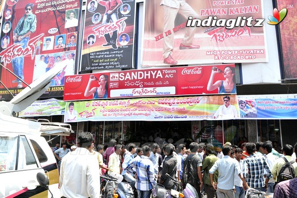 'Gabbar Singh' Theatre Coverage