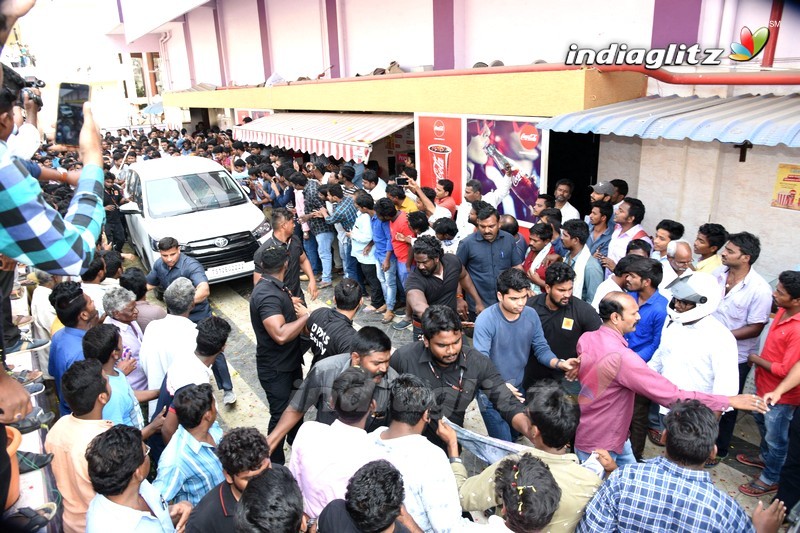 'Mr Majnu' Team Sailaja Theater at Vijayawada