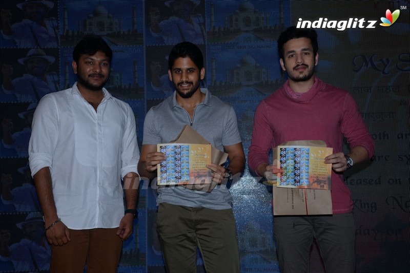 Akhil, Naga Chaitanya Launches Nagarjuna's Postal Stamp