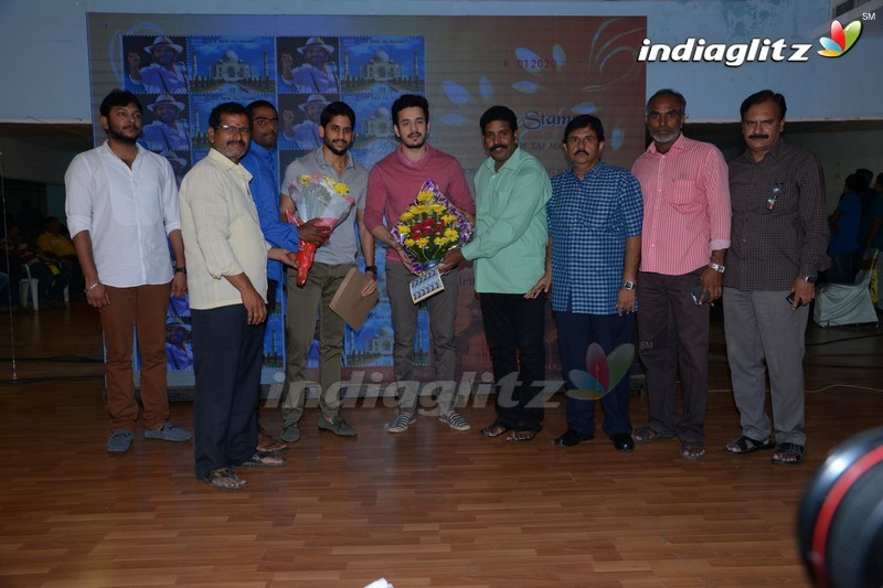 Akhil, Naga Chaitanya Launches Nagarjuna's Postal Stamp