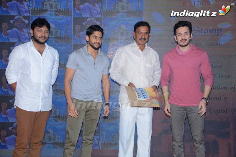 Akhil, Naga Chaitanya Launches Nagarjuna's Postal Stamp