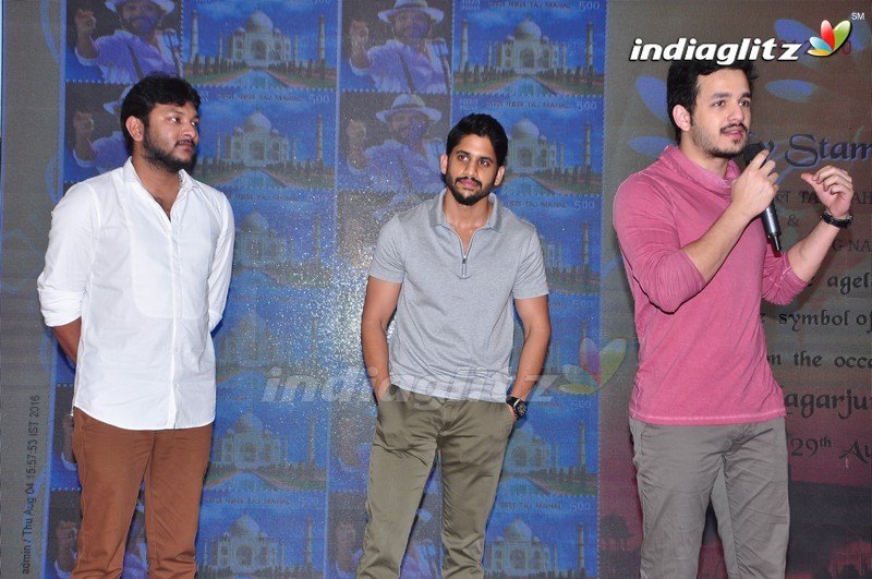 Akhil, Naga Chaitanya Launches Nagarjuna's Postal Stamp