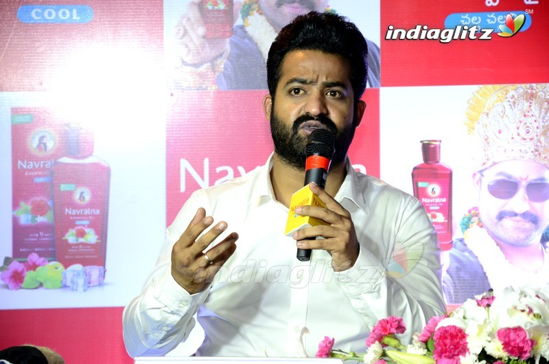 NTR at Navratna Ayurvedic Oil Cool Press Meet