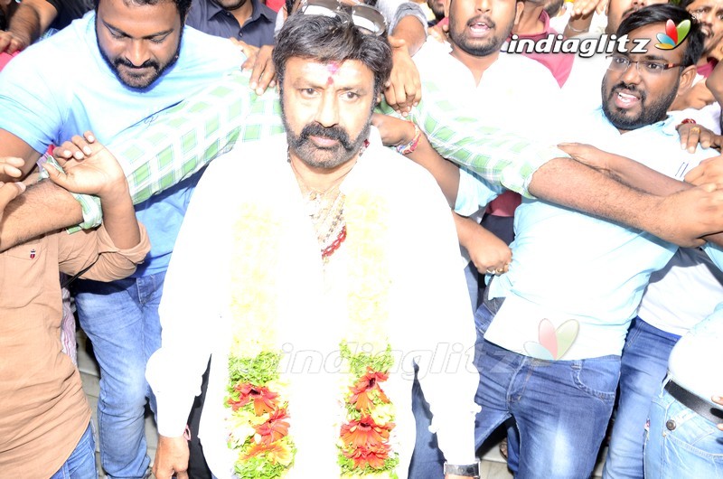 Balakrishna and Puri Jagannadh Watch 'Paisa Vasool' At Bramaramba Theater,Hyd