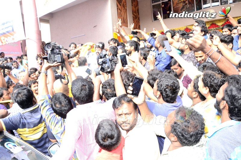 Balakrishna and Puri Jagannadh Watch 'Paisa Vasool' At Bramaramba Theater,Hyd