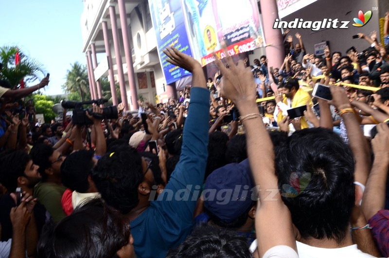 Balakrishna and Puri Jagannadh Watch 'Paisa Vasool' At Bramaramba Theater,Hyd