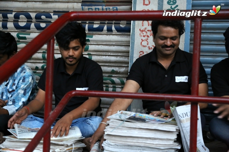 Paper Distribution By Paper Boy Team in Vijayawada & St Mary's College, Guntur