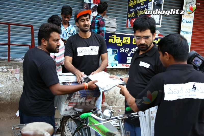 Paper Distribution By Paper Boy Team in Vijayawada & St Mary's College, Guntur