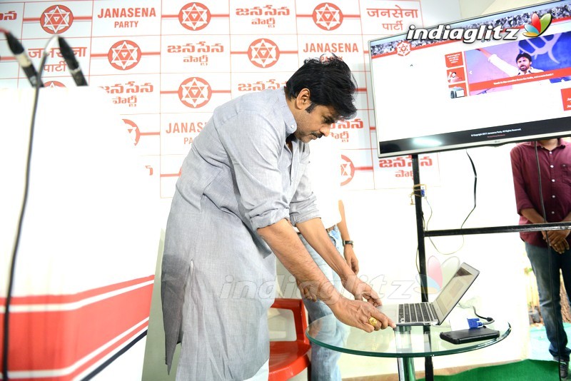 Pawan Kalyan Launches Janasena Party Website