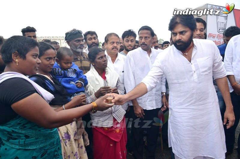 Pawan Kalyan Launches Campaigning Vehicle at Mangalagiri