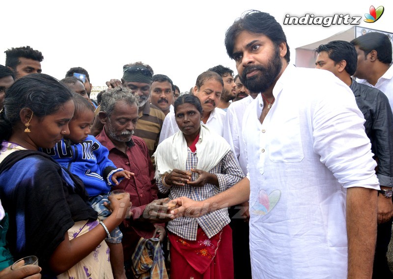 Pawan Kalyan Launches Campaigning Vehicle at Mangalagiri