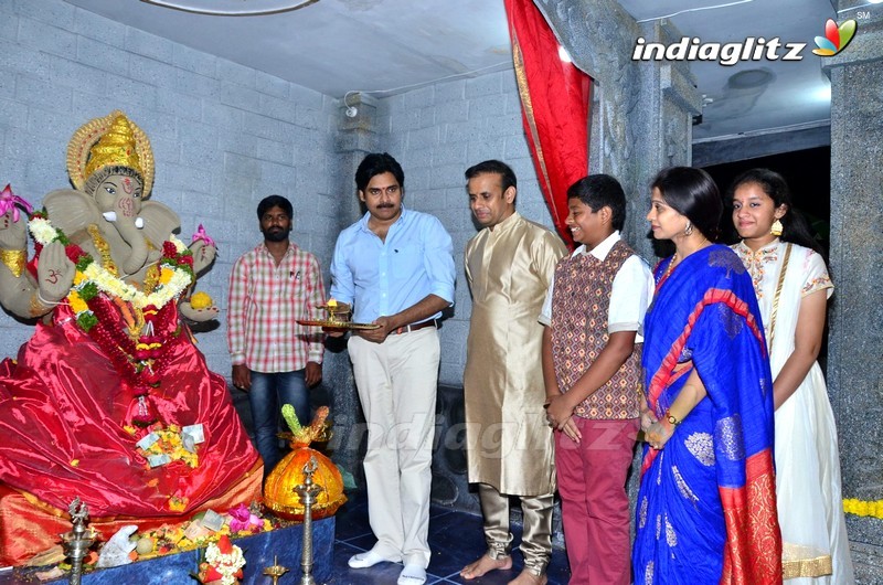 Pawan Kalyan @ Andhra Prabha Ganesh Pooja