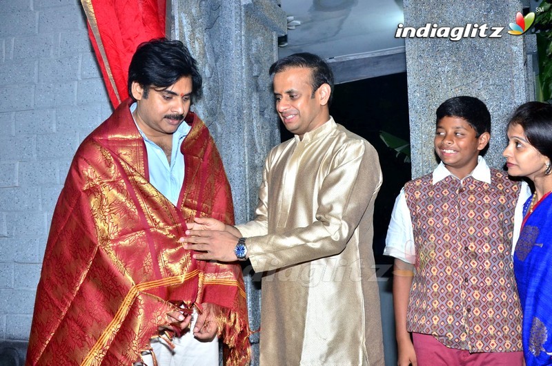 Pawan Kalyan @ Andhra Prabha Ganesh Pooja