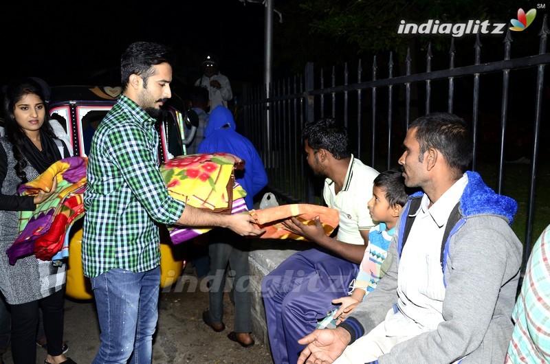 Idhi Maa Premakatha Team @ Prasads IMAX Employees Blankets Donation