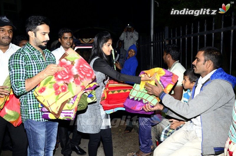 Idhi Maa Premakatha Team @ Prasads IMAX Employees Blankets Donation