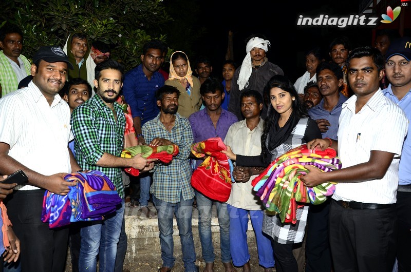 Idhi Maa Premakatha Team @ Prasads IMAX Employees Blankets Donation