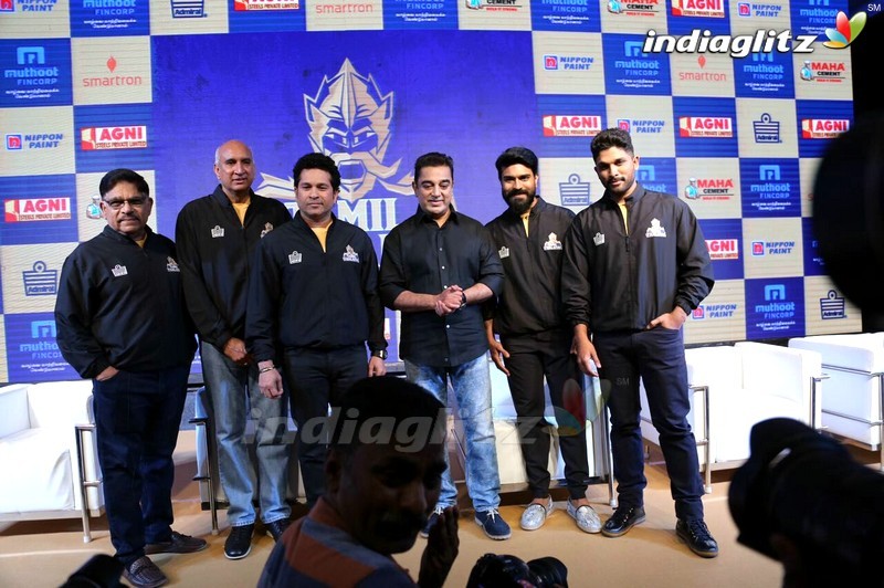 Ram Charan, Allu Arjun, Sachin @ Tamil Thalaivas Team Jersey Launch In Chennai