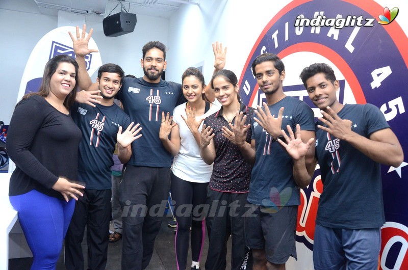 Saina Nehwal Launch Rakul Preet Singh's F45 Gym @ Kokapet