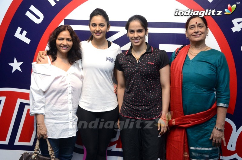 Saina Nehwal Launch Rakul Preet Singh's F45 Gym @ Kokapet