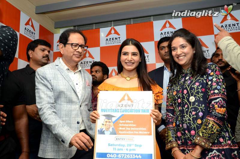 Samantha Launches Azent Overseas Education Center