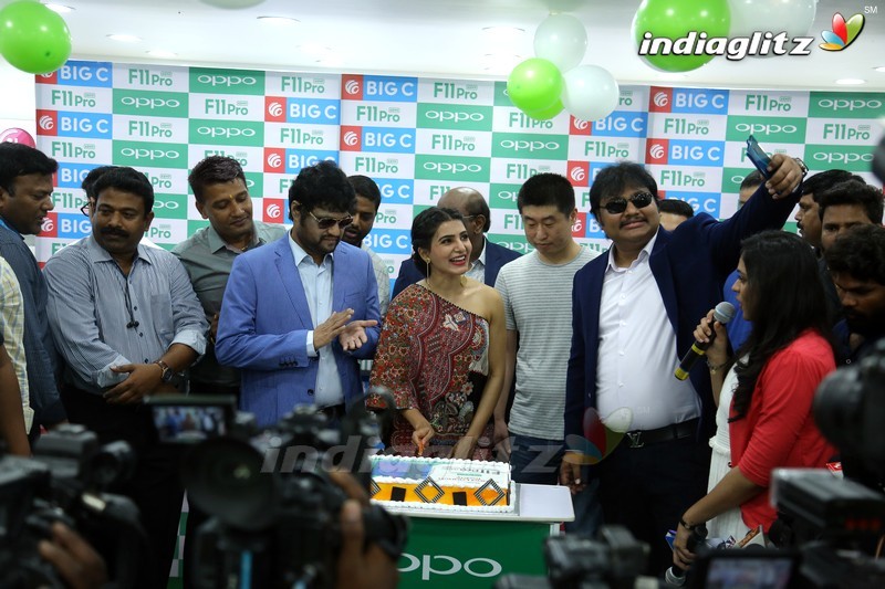 Samantha Launches Oppo F11 Pro @ Bigc In Vijayawada