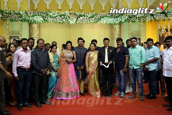 Bhagyaraj's son Shanthan And Keerthi Wedding Reception