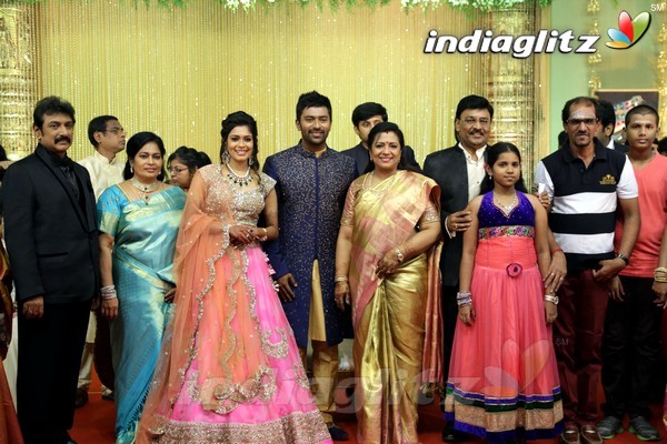 Bhagyaraj's son Shanthan And Keerthi Wedding Reception