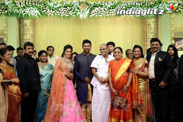 Bhagyaraj's son Shanthan And Keerthi Wedding Reception