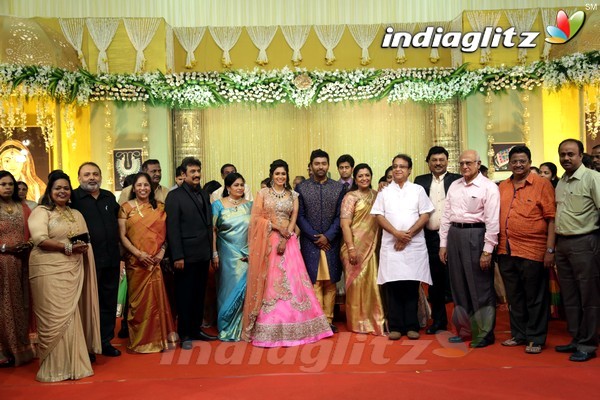 Bhagyaraj's son Shanthan And Keerthi Wedding Reception