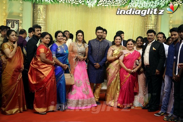 Bhagyaraj's son Shanthan And Keerthi Wedding Reception