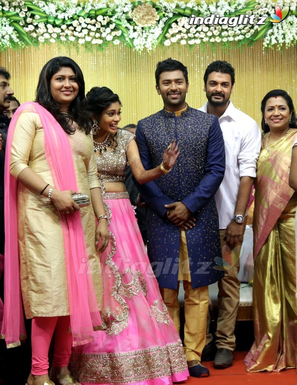 Bhagyaraj's son Shanthan And Keerthi Wedding Reception