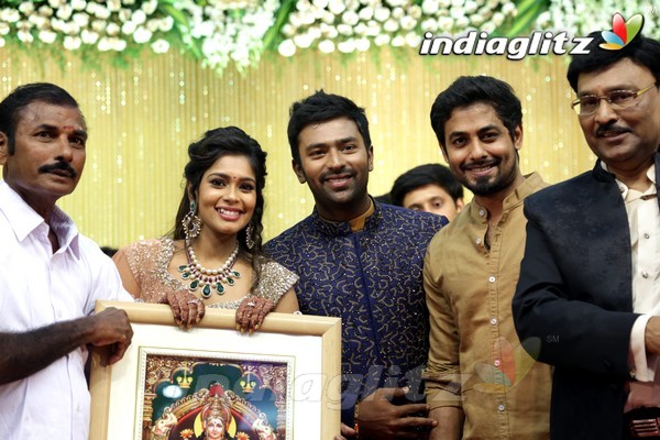 Bhagyaraj's son Shanthan And Keerthi Wedding Reception