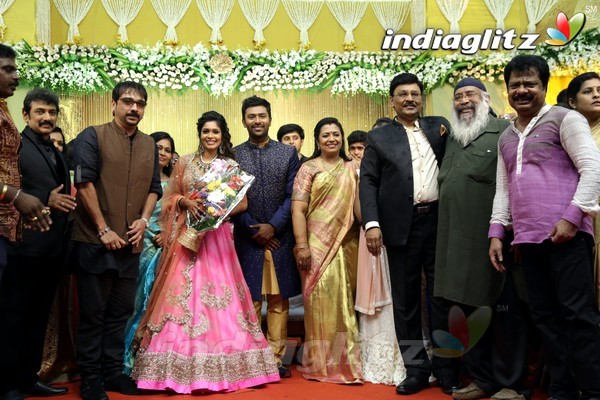 Bhagyaraj's son Shanthan And Keerthi Wedding Reception