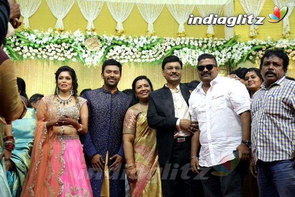 Bhagyaraj's son Shanthan And Keerthi Wedding Reception