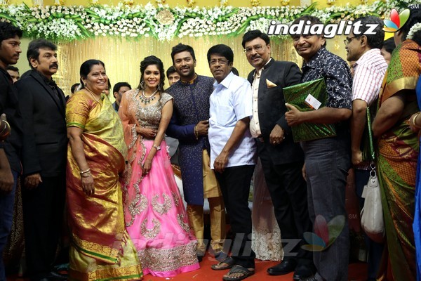 Bhagyaraj's son Shanthan And Keerthi Wedding Reception