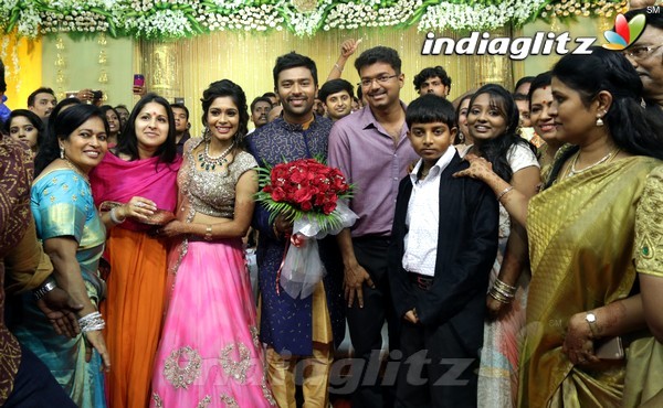 Bhagyaraj's son Shanthan And Keerthi Wedding Reception