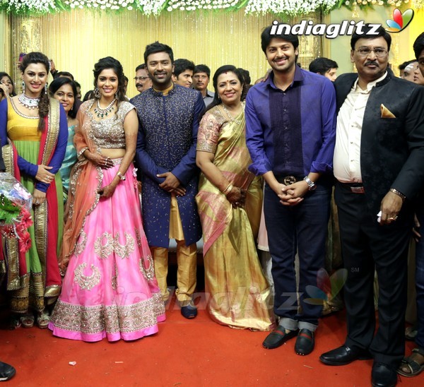 Bhagyaraj's son Shanthan And Keerthi Wedding Reception