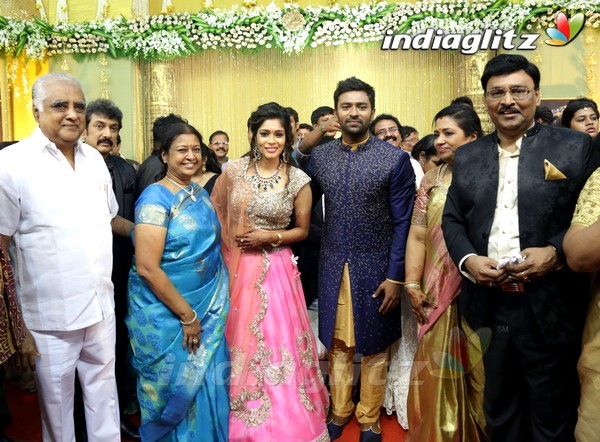 Bhagyaraj's son Shanthan And Keerthi Wedding Reception