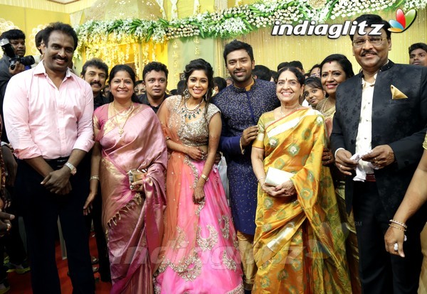 Bhagyaraj's son Shanthan And Keerthi Wedding Reception