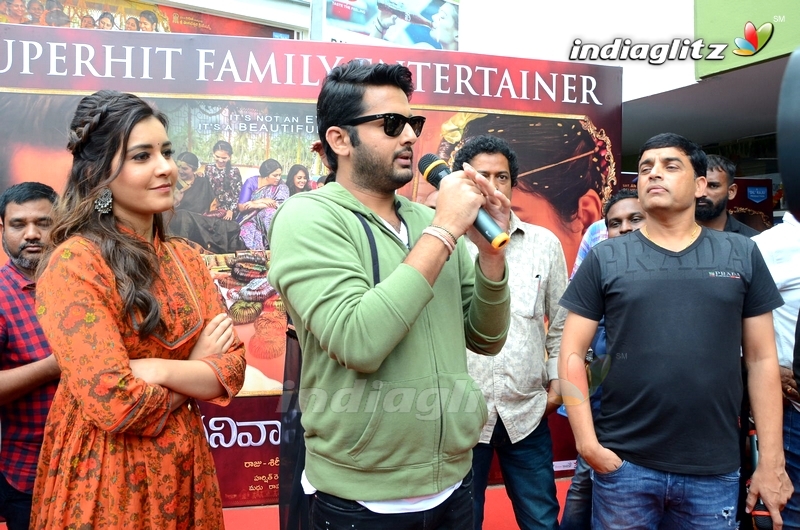 'Srinivasa Kalyanam' Team With Audiences @ Arjun Theater, Kukatpally