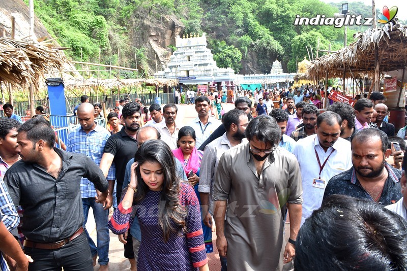 'Tej I Love You' Team @ Durga Temple Vijayawada