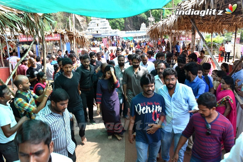 'Tej I Love You' Team @ Durga Temple Vijayawada